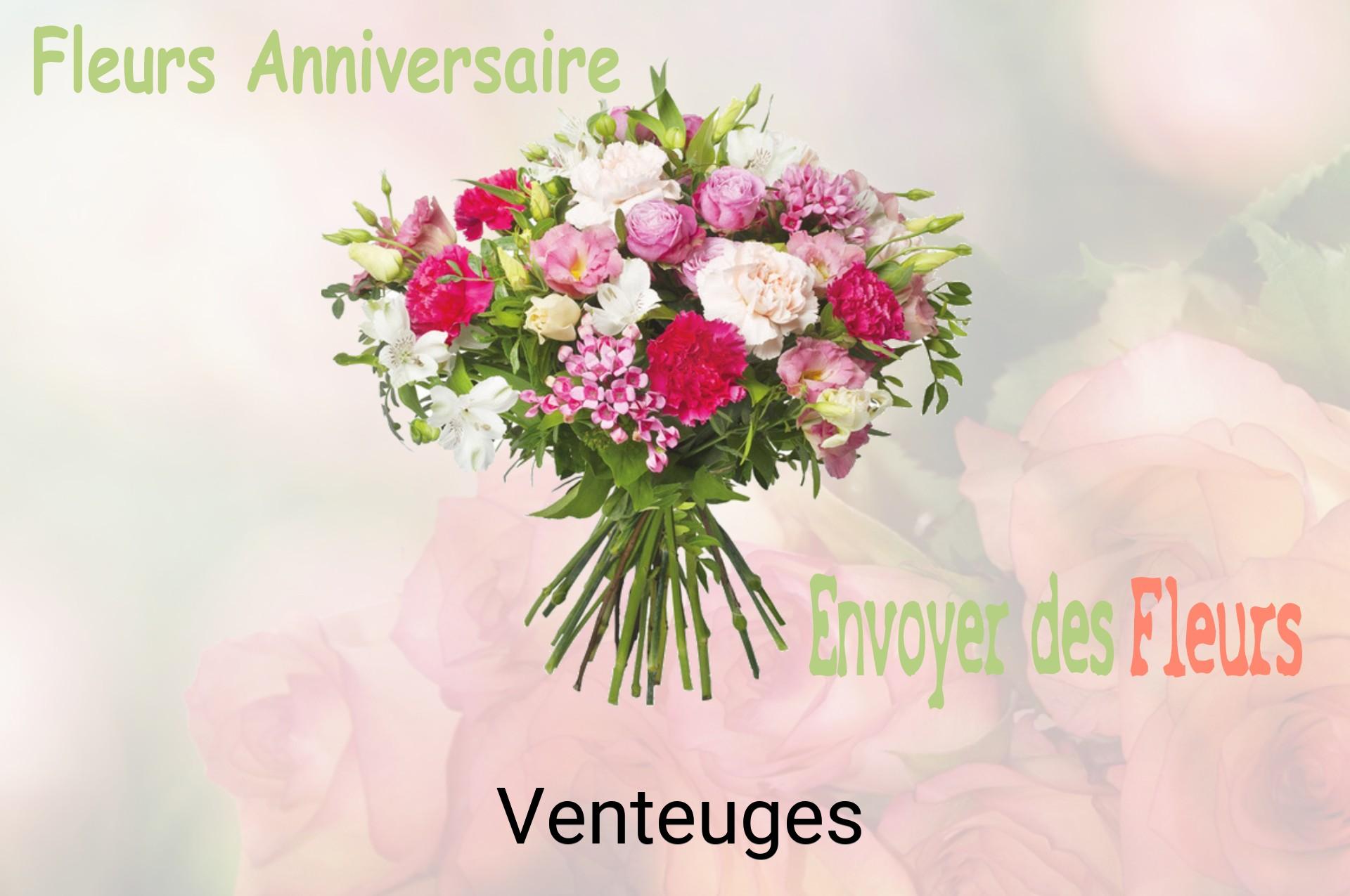 Bouquet de fleurs d’anniversaire livré à Venteuges