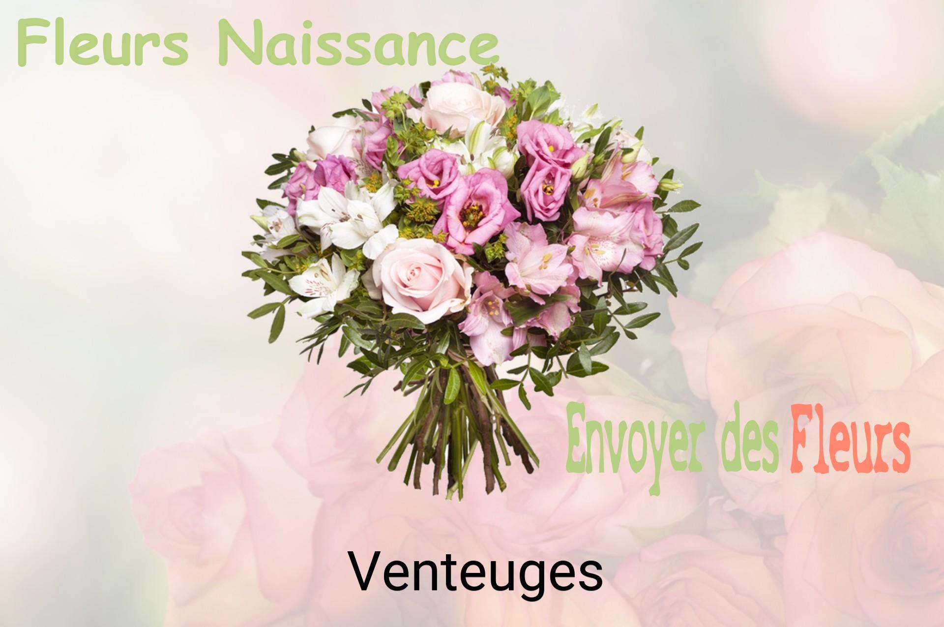 Bouquet de fleurs de naissance livré à Venteuges