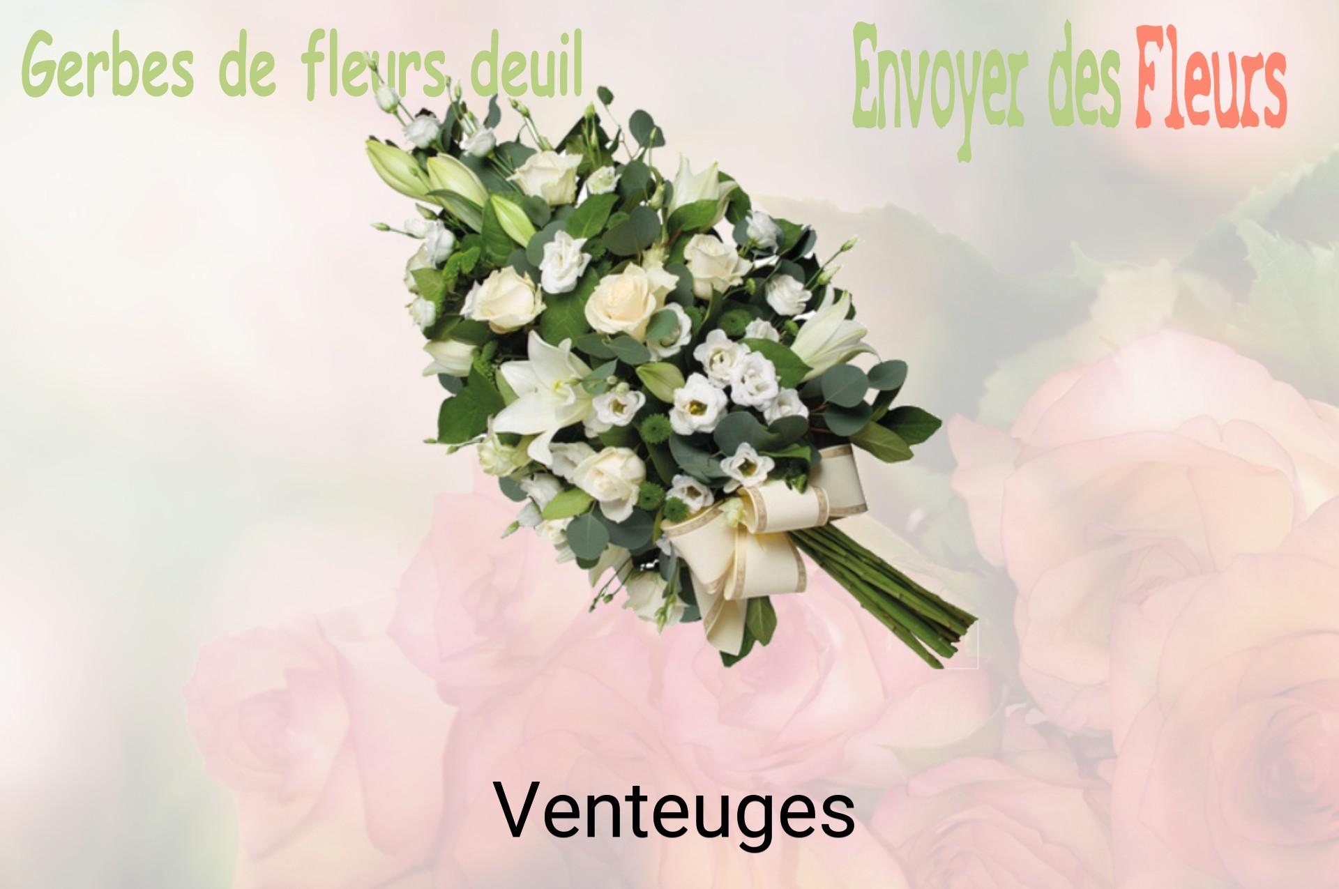 Gerbe de fleurs de deuil livrée à Venteuges